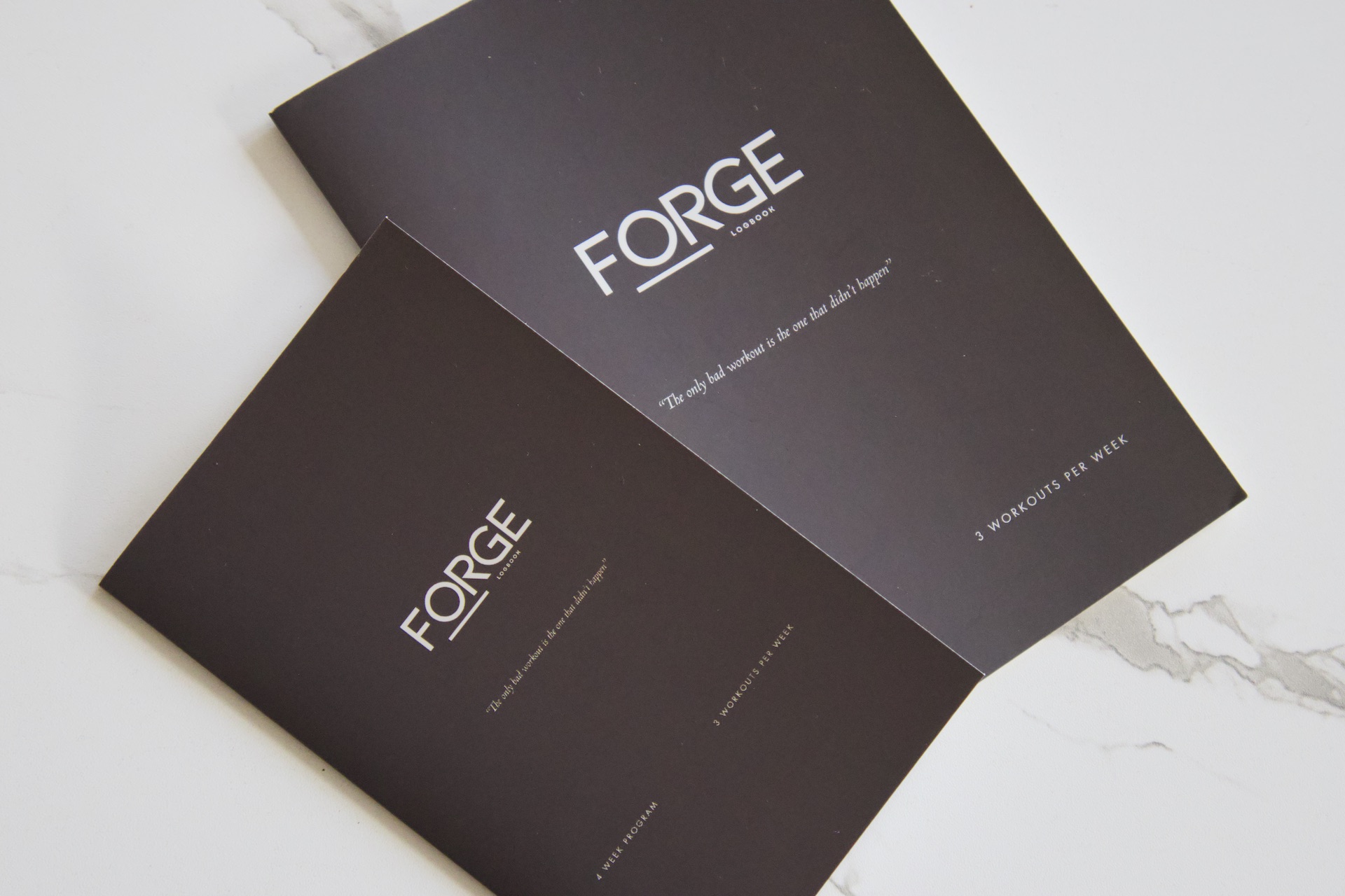 Custom logbook being used naturally during workout